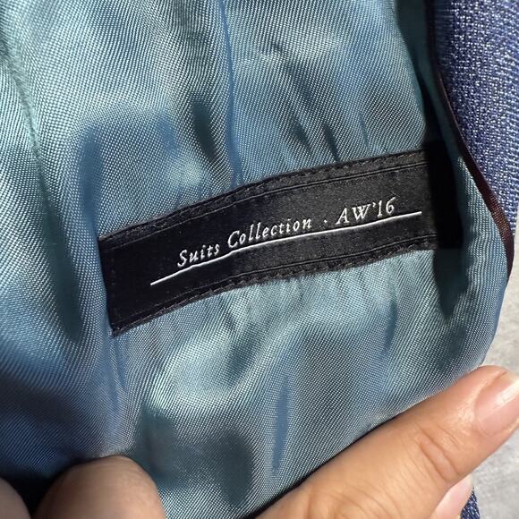 Zara Man Mens Blazer Size 38 Double Button Semi Formal Office Preppy Classic - Picture 9 of 15